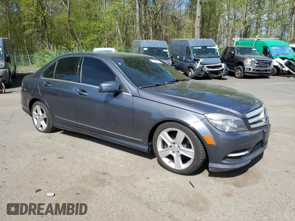 2011 Mercedes-Benz C 300 Sport with VIN WDDGF8BB9BR165933, listed as a Copart auction lot 55478725 with 135,734 mi miles and Salvage title. Bid and sale history available at DreamBid. Image 4.
