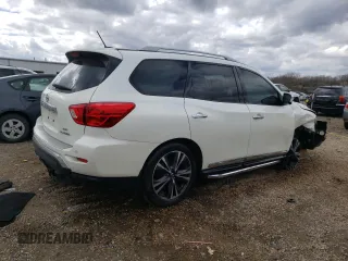 2018 Nissan Pathfinder SV z VIN 5N1DR2MM9JC669315, wystawiony jako Copart lot #53186005 z przebiegiem 188 420 mil mil oraz Szkoda całkowita • Salvage title. Historia ofert i sprzedaży dostępna na DreamBid. Obrazek 3.