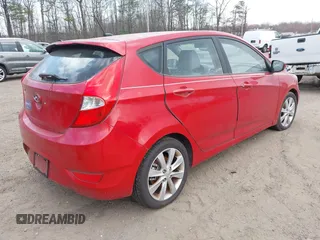 2012 Hyundai Accent SE with VIN KMHCU5AE8CU037718, listed as a IAAI auction lot 41845159 with 167,444 mi miles. Bid and sale history available at carsss.com. Image 4.