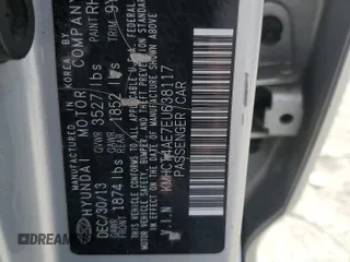 2014 Hyundai Accent GLS with VIN KMHCT4AE7EU638117, listed as a Copart auction lot 49816955 with 189,255 mi miles and Salvage Title. Bid and sale history available at carsss.com. Image 14.