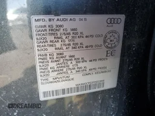 2015 Audi Q7 Vorsprung Edition with VIN WA1WGCFE2FD023916, listed as a Copart auction lot 49116485 with 77,112 mi miles and Salvage title. Bid and sale history available at DreamBid. Image 13.