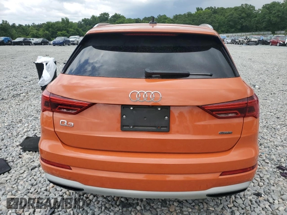 2020 Audi Q3 Premium with VIN WA1AECF36L1029066, listed as a Copart auction lot 59324785 with 174,398 mi miles and Salvage title. Bid and sale history available at DreamBid. Image 6.