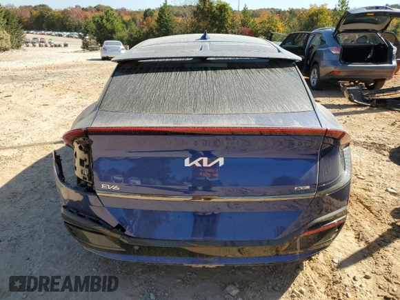 2024 Kia EV6 GT-Line with VIN KNDC44LA6R5206551, listed as a Copart auction lot 77803034 with 5,074 mi miles and Salvage Title. Bid and sale history available at carsss.com. Image 6.