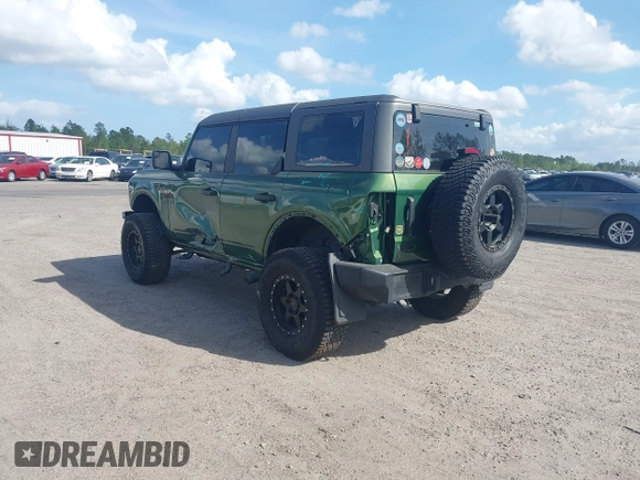 2023 Ford Bronco with VIN 1FMEE5DP5PLB15371, listed as a IAAI auction lot 41911126 with 32,091 mi miles. Bid and sale history available at carsss.com. Image 3.