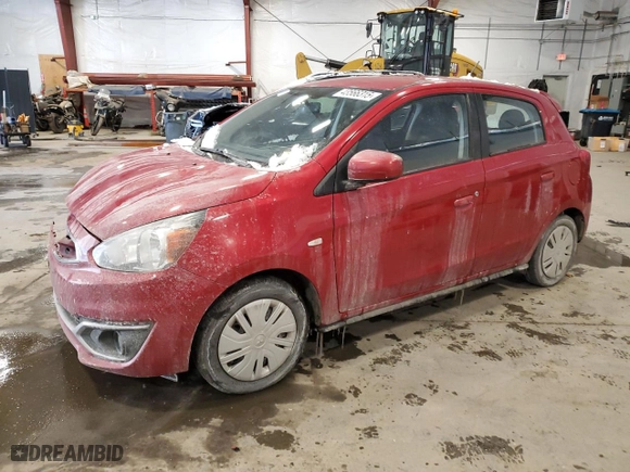 2020 Mitsubishi Mirage ES with VIN ML32A3HJ9LH002116, listed as a Copart auction lot 43566315 with 24,771 mi miles and Salvage Title. Bid and sale history available at carsss.com. Image 1.