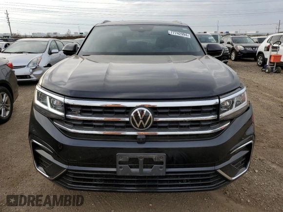 2021 Volkswagen Atlas SEL Premium R-Line with VIN 1V2FE2CA1MC205020, listed as a Copart auction lot 77742994 with 25,047 mi miles and Salvage title. Bid and sale history available at DreamBid. Image 5.