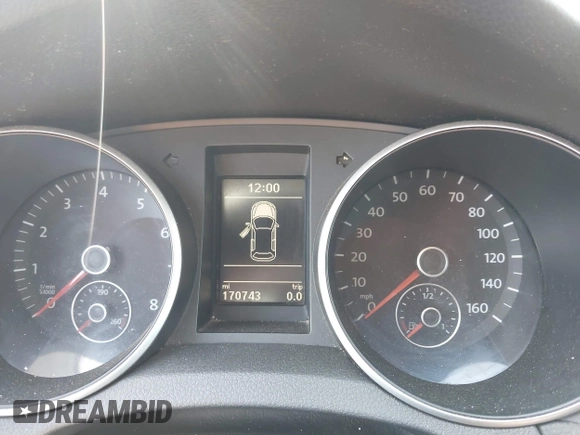 2013 Volkswagen Golf w/Conv & Sunroof z VIN WVWDB7AJ8DW127092, wystawiony jako IAAI lot #42253316 z przebiegiem 170 743 mil mil oraz . Historia ofert i sprzedaży dostępna na DreamBid. Obrazek 7.