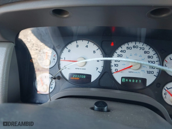 2003 Dodge Ram 2500 ST with VIN 3D7KA28D33G730953, listed as a IAAI auction lot 41769788 with 203,208 mi miles. Bid and sale history available at carsss.com. Image 7.