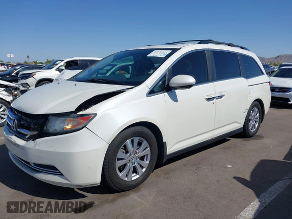 2016 Honda Odyssey EX-L with VIN 5FNRL5H67GB128929, listed as a IAAI auction lot 42126878 with 157,836 mi miles. Bid and sale history available at carsss.com. Image 6.