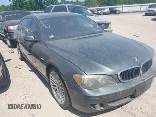 2007 BMW 7 Series 750i with VIN WBAHL83587DT08646, listed as a IAAI auction lot 41885987 with 123,909 mi miles and . Bid and sale history available at carsss.com. Image 1.