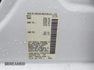 2020 Nissan Altima 2.5 S with VIN 1N4BL4BV0LC206993, listed as a IAAI auction lot 41910438 with 115,558 mi miles. Bid and sale history available at carsss.com. Image 9.