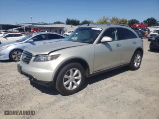 2006 Infiniti FX35 with VIN JNRAS08W76X202356, listed as a Copart auction lot 70258374 with 108,839 mi miles and Salvage Title. Bid and sale history available at carsss.com. Image 1.