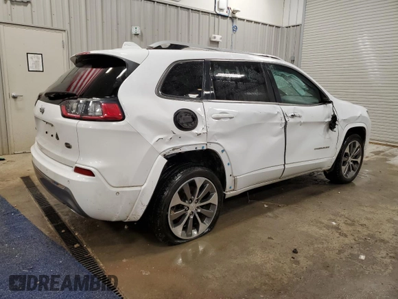 2019 Jeep Cherokee Overland with VIN 1C4PJMJN5KD173943, listed as a Copart auction lot 48350505 with 54,917 mi miles and Salvage title. Bid and sale history available at DreamBid. Image 3.