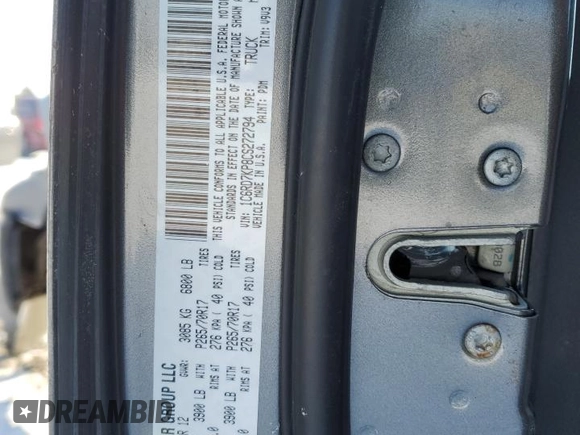 2012 Ram 1500 Tradesman with VIN 1C6RD7KP8CS272794, listed as a Copart auction lot 41654855 with 168,541 mi miles and Salvage title. Bid and sale history available at DreamBid. Image 15.
