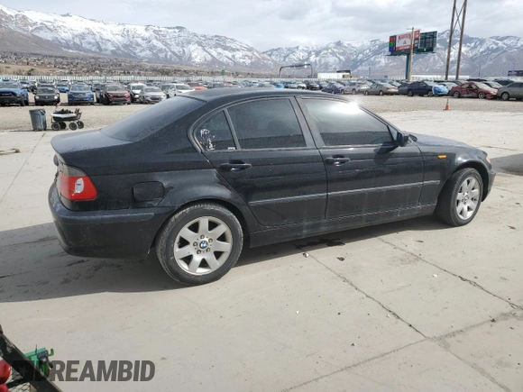 2002 BMW 3 Series 325i with VIN WBAEV33482KL58443, listed as a Copart auction lot 47483025 with 0 mi miles and Salvage Title. Bid and sale history available at carsss.com. Image 3.