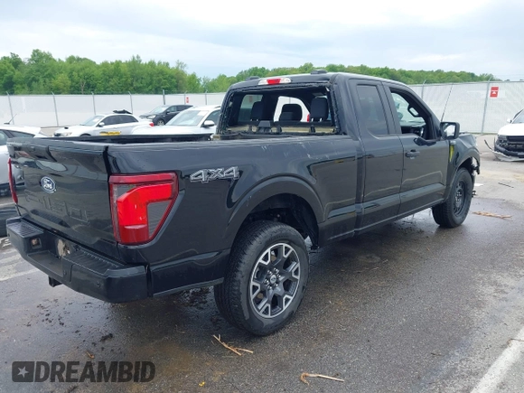 2024 Ford F-150 with VIN 1FTEX2LP1RKE72862, listed as a IAAI auction lot 42214197 with 25,672 mi miles and . Bid and sale history available at DreamBid. Image 4.