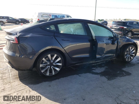 2024 Tesla Model 3 Long Range with VIN 5YJ3E1EB5RF788173, listed as a Copart auction lot 52053955 with 11,863 mi miles and Salvage Title. Bid and sale history available at DreamBid. Image 3.