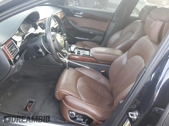 2012 Audi A8 with VIN WAURVAFD0CN025493, listed as a Copart auction lot 86454994 with 142,779 mi miles and Salvage Title. Bid and sale history available at DreamBid. Image 7.