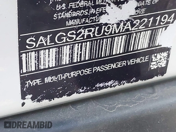 2021 Land Rover Range Rover Westminster with VIN SALGS2RU5MA438449, listed as a IAAI auction lot 40879962 with 25,523 mi miles and . Bid and sale history available at DreamBid. Image 19.