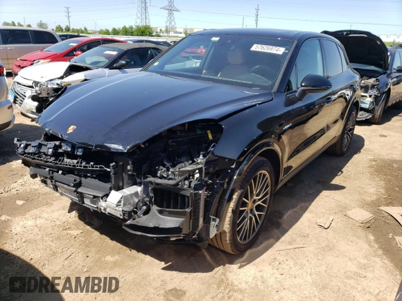 2021 Porsche Cayenne E-Hybrid with VIN WP1AE2AY1MDA24794, listed as a Copart auction lot 57626974 with 26,126 mi miles and Salvage title. Bid and sale history available at DreamBid. Image 1.
