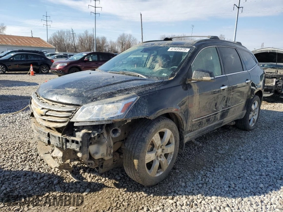 2015 Chevrolet Traverse LTZ with VIN 1GNKVJKD0FJ138972, listed as a Copart auction lot 47435975 with 96,169 mi miles and Salvage Title. Bid and sale history available at DreamBid. Image 1.