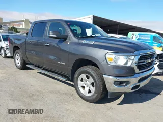 2019 Ram 1500 Big Horn with VIN 1C6RREFG1KN792834, listed as a IAAI auction lot 42808047 with 59,395 mi miles and . Bid and sale history available at DreamBid. Image 1.