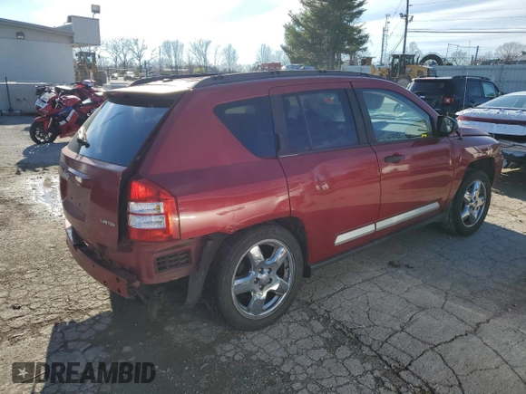2007 Jeep Compass Limited with VIN 1J8FF57W87D134606, listed as a Copart auction lot 81673594 with 0 mi miles and Salvage Title. Bid and sale history available at carsss.com. Image 3.