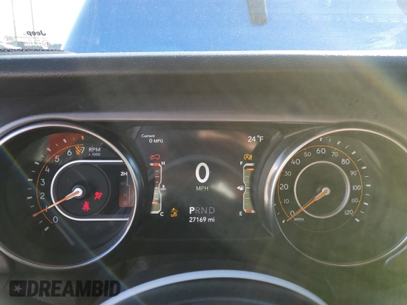 2021 Jeep Wrangler Sport S with VIN 1C4GJXAG2MW819658, listed as a Copart auction lot 43348205 with 27,169 mi miles and Salvage Title. Bid and sale history available at DreamBid. Image 9.