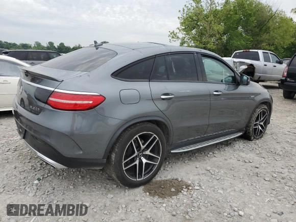 2018 Mercedes-Benz GLE 43 AMG with VIN 4JGED6EB4JA124920, listed as a Copart auction lot 58635785 with 64,203 mi miles and Salvage title. Bid and sale history available at DreamBid. Image 3.