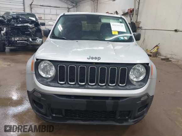 2017 Jeep Renegade Sport with VIN ZACCJAAB0HPG15296, listed as a IAAI auction lot 42134138 with 98,655 mi miles and . Bid and sale history available at DreamBid. Image 12.