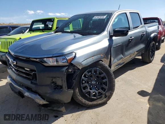 2023 Chevrolet Colorado 4WD Trail Boss with VIN 1GCPTEEK4P1242548, listed as a Copart auction lot 47107975 with 16,757 mi miles and Salvage Title. Bid and sale history available at carsss.com. Image 1.