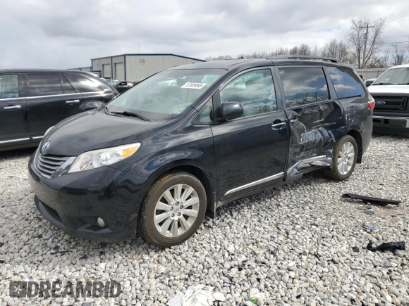 2015 Toyota Sienna Ltd with VIN 5TDDK3DC6FS124667, listed as a Copart auction lot 52009895 with 190,738 mi miles and Clean Title. Bid and sale history available at carsss.com. Image 1.