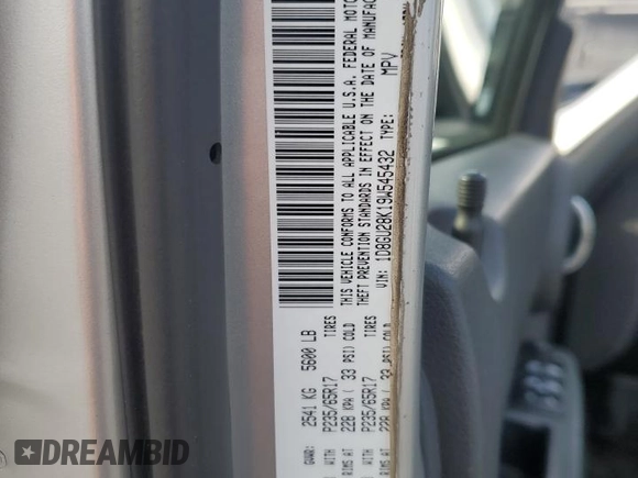 2009 Dodge Nitro SXT with VIN 1D8GU28K19W545432, listed as a Copart auction lot 86243914 with 144,577 mi miles and Salvage Title. Bid and sale history available at DreamBid. Image 13.