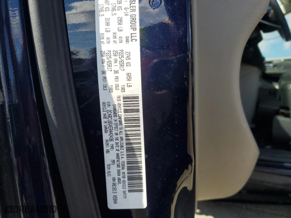 2014 Chrysler Town & Country Touring with VIN 2C4RC1BG4ER442436, listed as a Copart auction lot 50131765 with 181,266 mi miles and Salvage Title. Bid and sale history available at carsss.com. Image 13.
