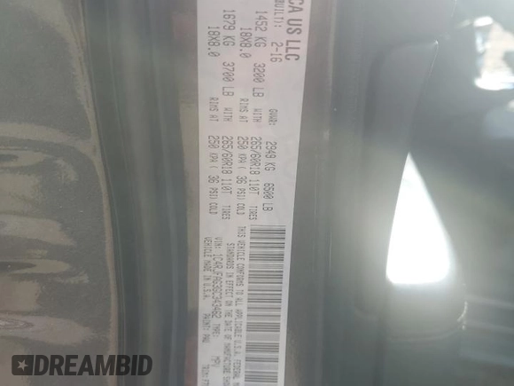 2016 Jeep Grand Cherokee Laredo with VIN 1C4RJFAG3GC343462, listed as a Copart auction lot 56986475 with 100,240 mi miles and Salvage title. Bid and sale history available at DreamBid. Image 13.