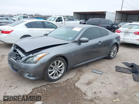 2014 Infiniti Q60 Coupe Journey with VIN JN1CV6EK6EM112185, listed as a IAAI auction lot 41578416 with 130,069 mi miles. Bid and sale history available at carsss.com. Image 2.