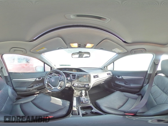 2015 Honda Civic EX-L with VIN 19XFB2F99FE224146, listed as a Copart auction lot 46740495 with 57,004 mi miles and Salvage Title. Bid and sale history available at carsss.com. Image 14.