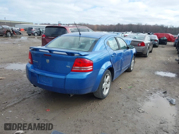 2008 Dodge Avenger R/T with VIN 1B3LC76M68N614347, listed as a IAAI auction lot 41808326 with 174,398 mi miles and . Bid and sale history available at DreamBid. Image 4.