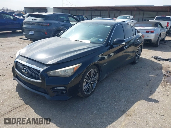 2014 Infiniti Q50 Hybrid Sport with VIN JN1AV7AP7EM691444, listed as a IAAI auction lot 41564726 with 128,834 mi miles and . Bid and sale history available at DreamBid. Image 18.