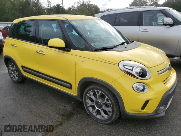 2014 FIAT 500L Trekking with VIN ZFBCFADH6EZ019868, listed as a Copart auction lot 79060774 with 93,118 mi miles and Salvage Title. Bid and sale history available at carsss.com. Image 4.