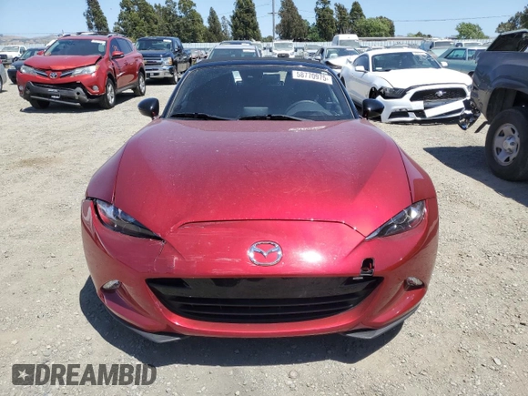 2021 Mazda MX-5 Miata Sport with VIN JM1NDAB7XM0460461, listed as a Copart auction lot 58770975 with 7,841 mi miles and Salvage title. Bid and sale history available at DreamBid. Image 5.