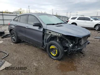 2016 Mercedes-Benz GLE 450 AMG with VIN 4JGED6EB7GA023492, listed as a Copart auction lot 53507835 with 65,671 mi miles and Salvage title. Bid and sale history available at DreamBid. Image 4.