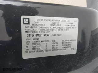 2008 GMC Sierra 1500 SLE1 with VIN 2GTEK13M681197342, listed as a IAAI auction lot 42061797 with 254,291 mi miles. Bid and sale history available at carsss.com. Image 9.