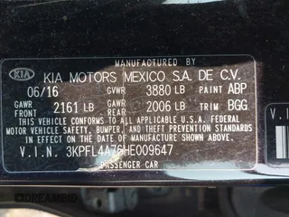 2017 Kia Forte S z VIN 3KPFL4A76HE009647, wystawiony jako IAAI lot #42400267 z przebiegiem 93 415 mil mil oraz . Historia ofert i sprzedaży dostępna na DreamBid. Obrazek 9.
