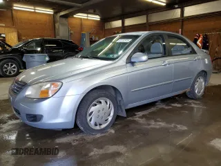 2008 Kia Spectra EX z VIN KNAFE121385491666, wystawiony jako Copart lot #54132975 z przebiegiem 116 454 mil mil oraz Szkoda całkowita • Salvage title. Historia ofert i sprzedaży dostępna na DreamBid. Obrazek 1.