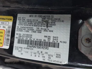 2016 Ford Fusion SE with VIN 3FA6P0H72GR192593, listed as a IAAI auction lot 42260617 with 257,739 mi miles and . Bid and sale history available at DreamBid. Image 9.