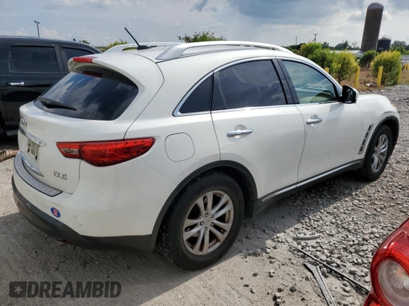 2010 Infiniti FX35 with VIN JN8AS1MUXAM800305, listed as a Copart auction lot 61742114 with 172,274 mi miles and Salvage Title. Bid and sale history available at carsss.com. Image 3.