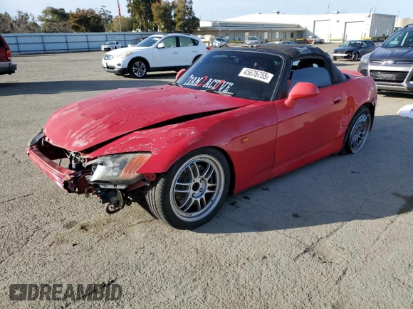 2000 Honda S2000 with VIN JHMAP1141YT005448, listed as a Copart auction lot 45676755 with Not Provided miles and Salvage Title. Bid and sale history available at DreamBid. Image 1.
