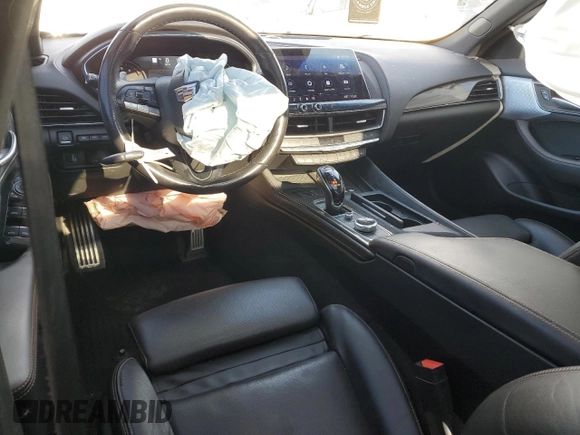 2020 Cadillac CT5 V-Series with VIN 1G6DV5RW8L0150419, listed as a Copart auction lot 87421384 with 58,743 mi miles and Salvage Title. Bid and sale history available at carsss.com. Image 8.