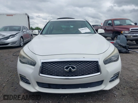 2014 Infiniti Q50 Premium with VIN JN1BV7AP3EM674807, listed as a IAAI auction lot 42003949 with 138,454 mi miles. Bid and sale history available at carsss.com. Image 12.